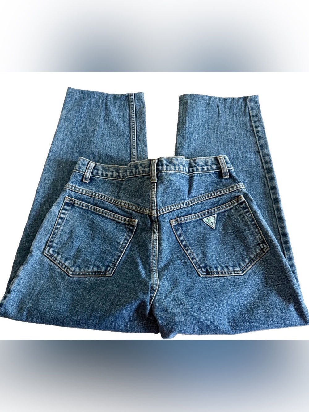 GUESS Vintage 90s Y2K 100% Cotton High Rise Rigid Denim Jeans Size 32 33x27 - Picture 5 of 9